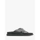 Clarks Trace Cross Leather Sandals, Black