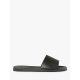 Kin Made in Italy Leather Slider Sandals, Black