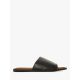 Dune Iman Leather Slider Sandals, Black