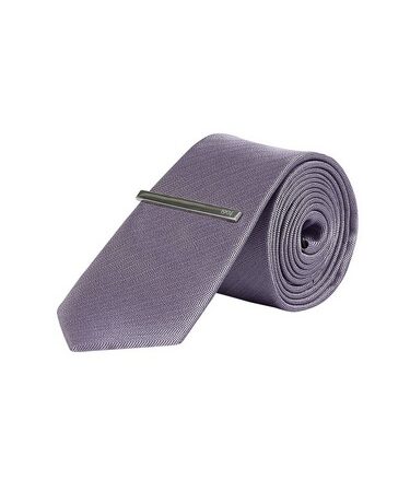 Mens 1904 Lilac Tie And Clip Set*, Purple