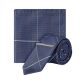 Mens 1904 Navy Check Tie And Clip Set*, Blue