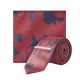 Mens 1904 Red Floral Tie And Clip Set*, RED