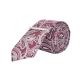 Mens Pink Bold Paisley Tie With A Clip, PINK