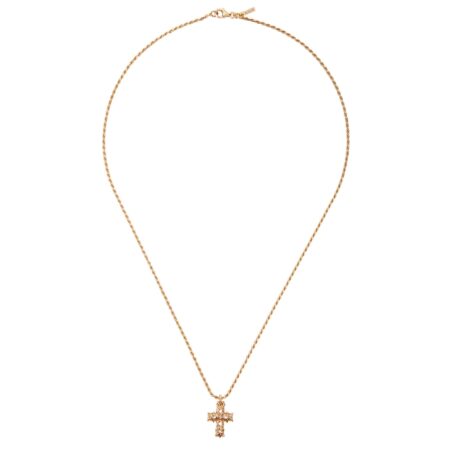 Emanuele Bicocchi 24kt Gold-plated Cross Pendant Necklace
