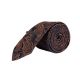 Mens Navy And Rust Paisley Tie With Clip, Blue