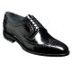 Barker Woodbridge Leather Brogue Derby Shoes, Black
