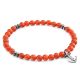 ANCHOR & CREW Red Carnelian Starboard Silver And Stone Bracelet