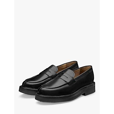 Grenson Peter Leather Loafers, Black