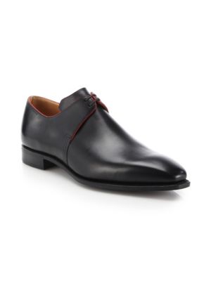 Arca Pullman French Calf Leather Piped Derby Shoes