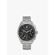 Bulova 96B258 Men's Archive Lunar Pilot Date Single Chronograph Bracelet Strap Watch, Silver/Black