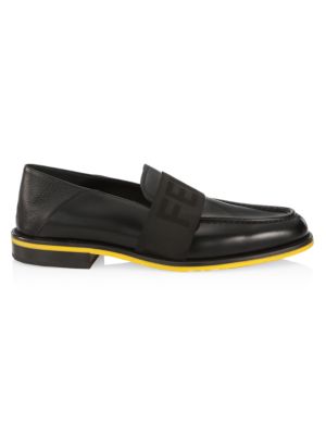 Logo Band Leather Loafers
