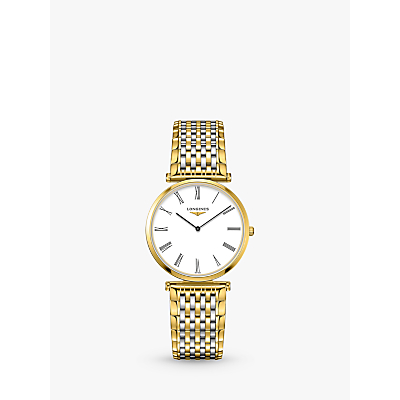 Longines L47092217 Men's La Grande Classique Two-Tone Bracelet Strap Watch, Gold/Silver