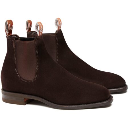 R.M. Williams Suede Comfort Craftsman Boots Chocolate 11 (EU46)