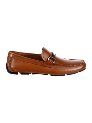 Gancini Leather Driver Moccasins