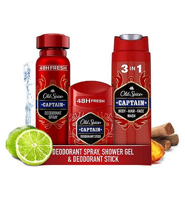 Old Spice Captain Deodorant & Shower Gel Bundle